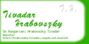 tivadar hrabovszky business card